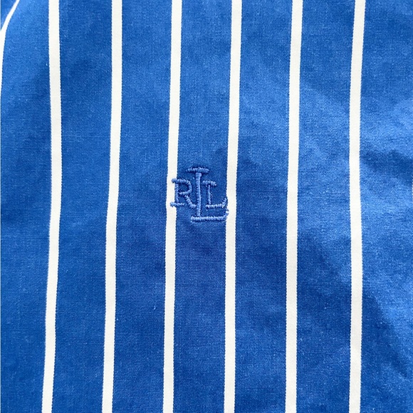 Lauren Ralph Lauren Striped Button Down Shirt Men’s XL Blue/White Long Sleeve - Picture 3 of 7